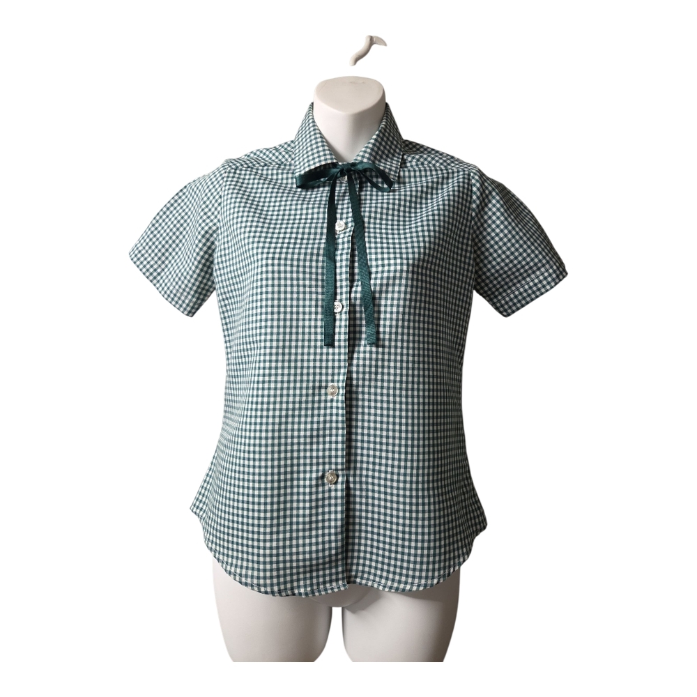 RARE VTG "IMAGES"  WHITTENTON Checkered Women's Button-Down Western Shirt SZ XS